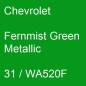 Preview: Chevrolet, Fernmist Green Metallic, 31 / WA520F.